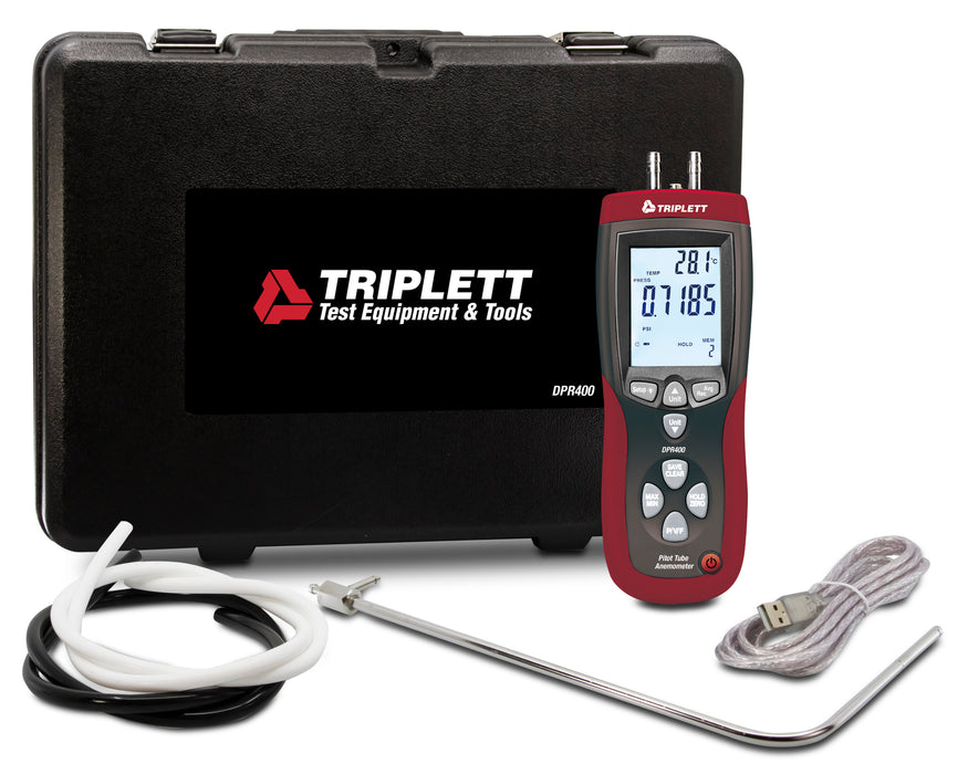 Differential Pressure, Airflow and Pitot Tube Meter - (DPR400)