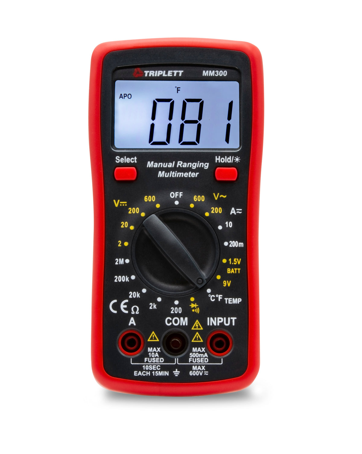 3 ½ Digit 2,000 Count True RMS Manual Ranging Digital Multimeter MM300 ...