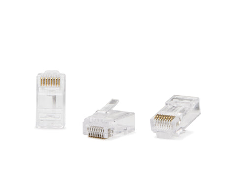 CAT5/6 Connector,  Male,  100 Pack - (CAT6-HSPJAR)