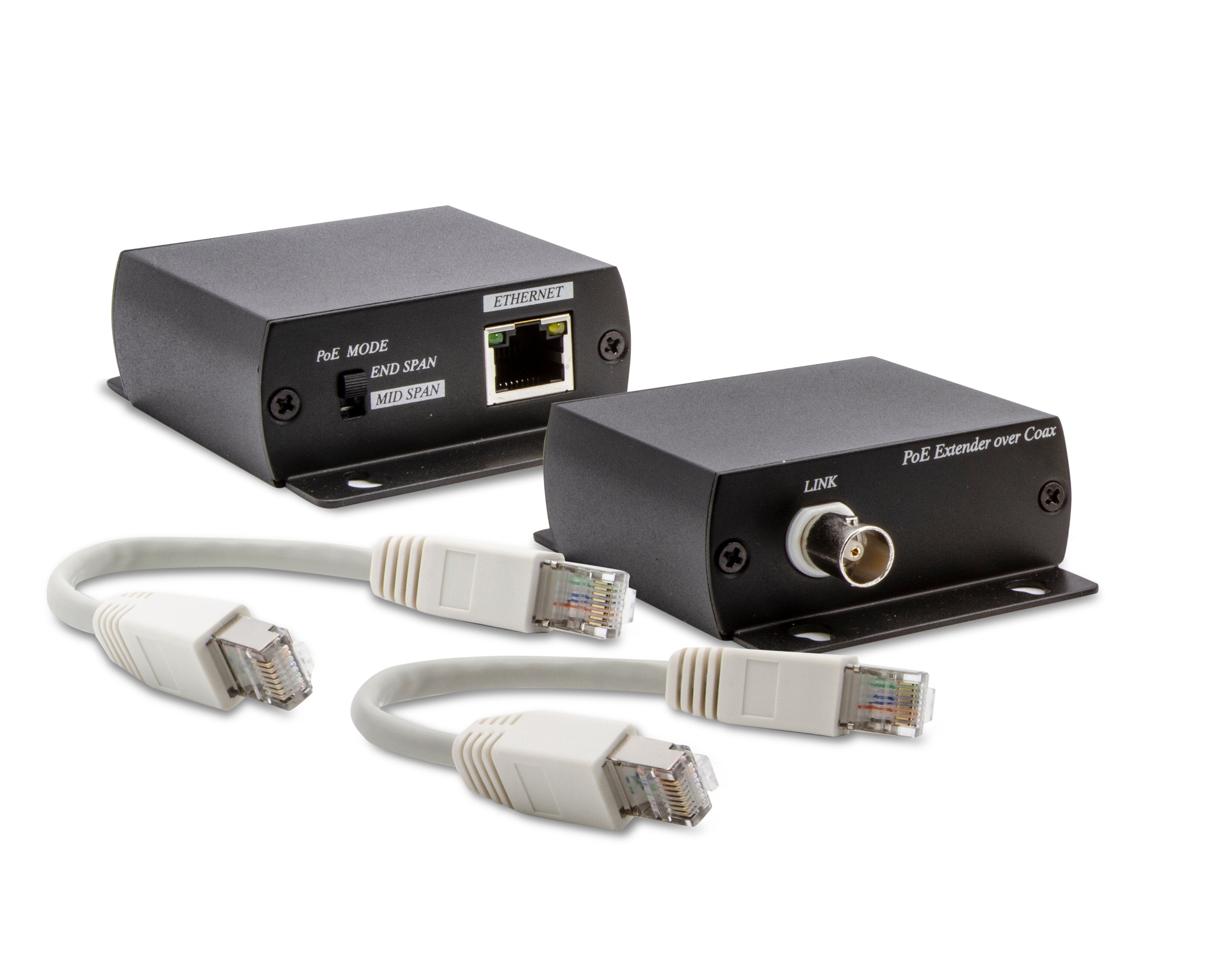 100mbps ethernet over coaxial cable poe