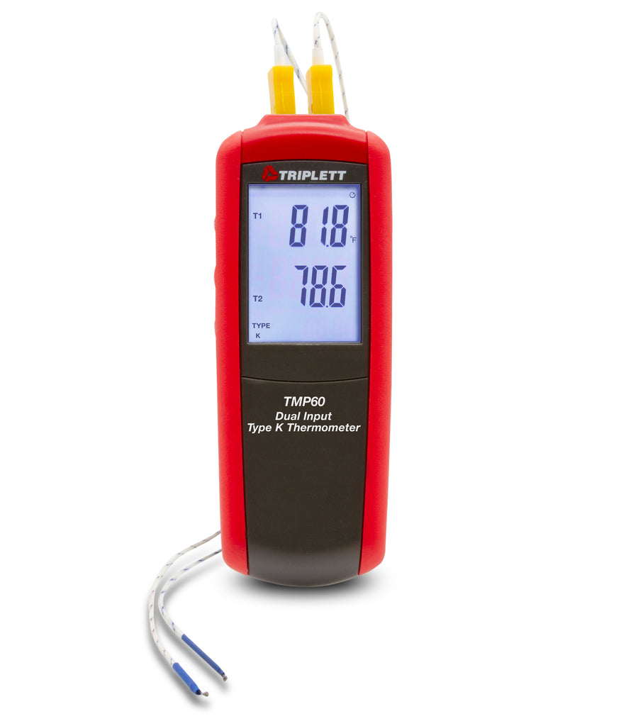 MASTRAD - Dual Cooking Thermometer M° Control - Double Type-K Thermocouple  Sensors- Surface and Internal Temperature - Backlit Screen - Suitable for